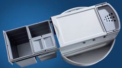 Eckschrank Dreifach-Abfallsammler