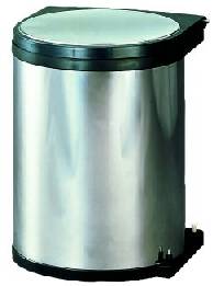 Einbau - Abfallsammler rund edelstahl/schwarz