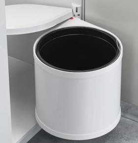 Einbau-Abfallsammler rund weiß