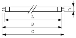 Leuchtstofflampe 8W 300mm x 15mm